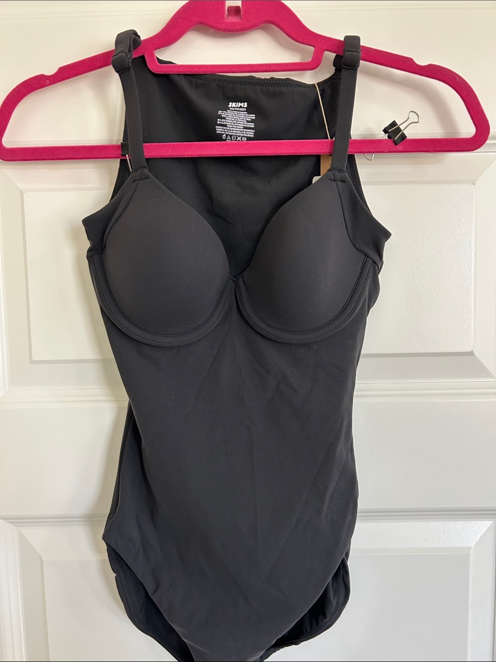 SKIMS NWT Black High Back Smoother Fits Everybody One-Piece Shapewear